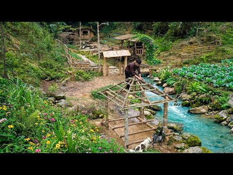 Off-Grid Life at a Farm by the Waterfall Finishing the