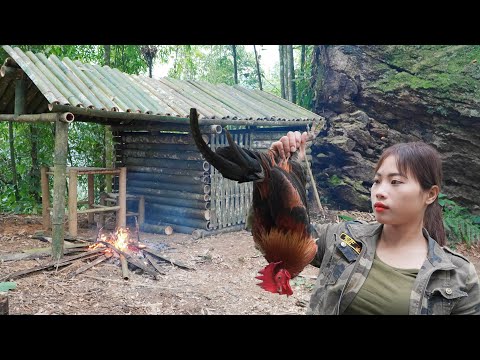 Complete the bamboo survival house, set traps to catch wild