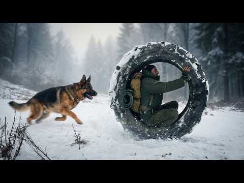 Building a Warm Hut Inside a Massive Tractor Tire