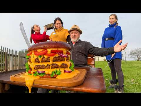 Village Life Without Boredom Homemade 7-Kilogram Burger