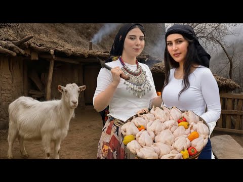 Rainy Village Day: Cow Birth & Traditional Chicken Cooking