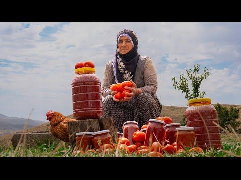 Topraktan Sofraya Salça Yapımı- Dağda Kış Hazırlığı