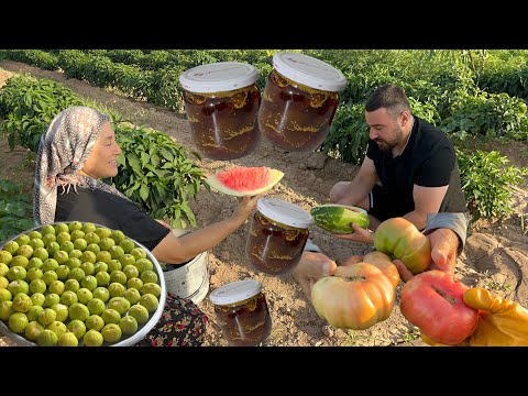 Gelinimle oğlumla tarladayız‼Güveçte köy tavuğu pişirdim