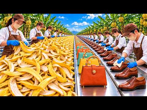Inside the Giant Banana Peel Leather Factory How Banana