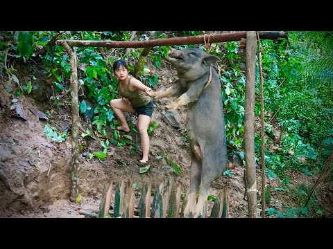 Stalk and wait until the last wild boar is caught in the