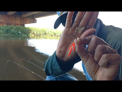 Essa massa e esse sistema não dava tempo do anzol cair na