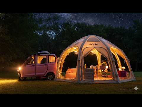 When a Tiny Car Meets a Big Tent --My Calmest Night Yet