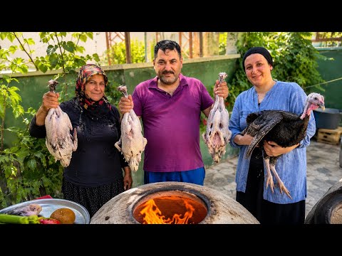 Abim İle Yengem Geldi Tandırda Kızarmış Bütün Hindi Yapımı
