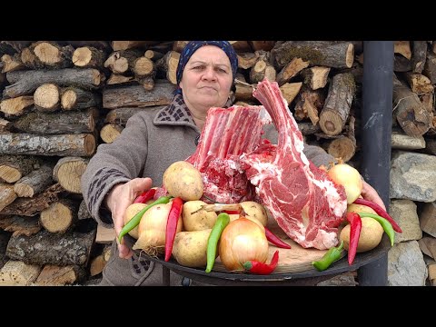 Sac Kebabı, Traditional Beef Steak Kebab on Sadj Grill