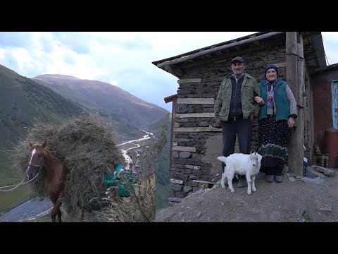 Rural Life in in the Caucasus Mountains in Russia. How