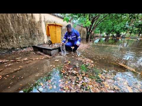 Solve the problem of sewer system in school after heavy rain