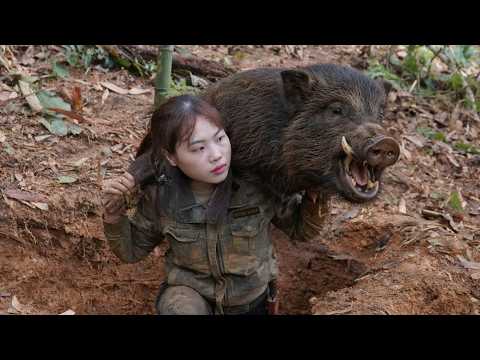 Tracking wild boar tracks, skills to craft traps to catch