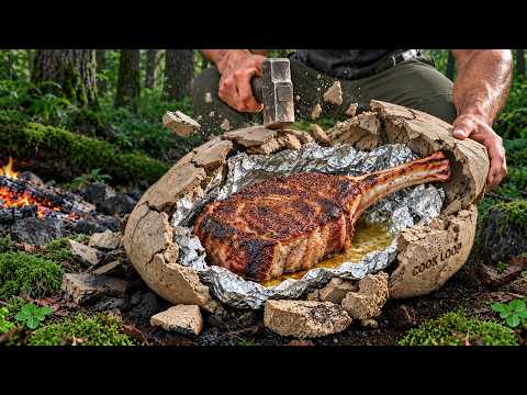 The Ultimate Primitive Feast: Clay-Baked Tomahawk Steaks