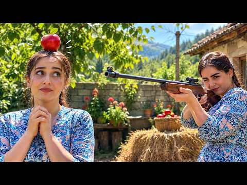 Sisters Shooting Challenge with Air Rifle Traditional