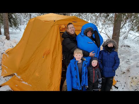 Marriage Survival Camping -22 Degrees with Wife & 3 Kids