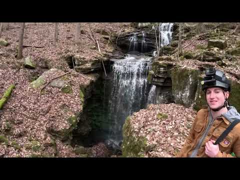 450 Foot Waterfall Descent In A Cave