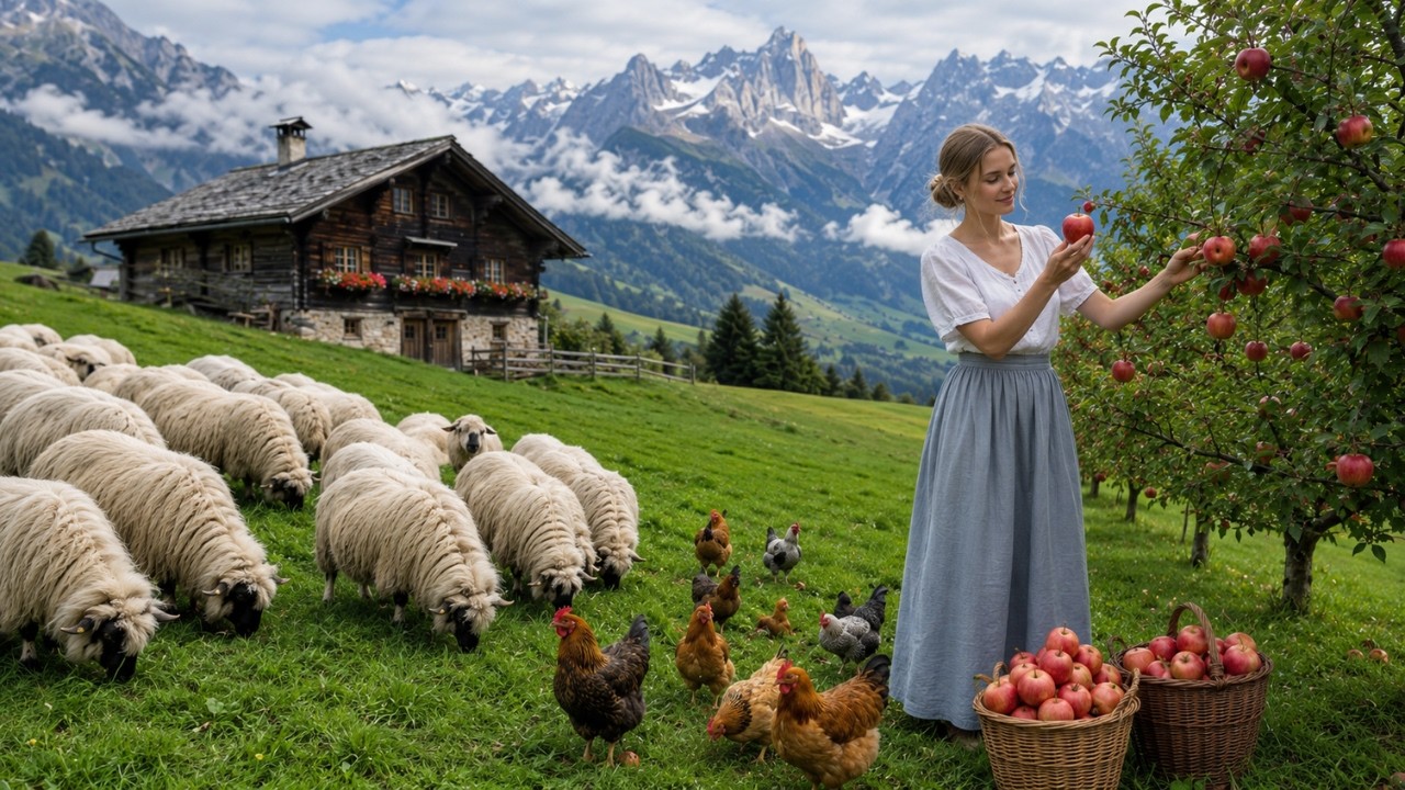 Harvesting Fresh Fruits, Farm Animals & Countryside Living