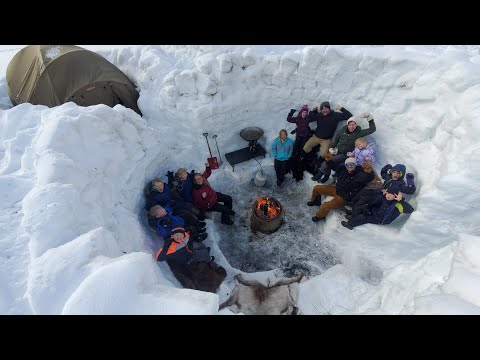 I Took 14 Beginners Winter Camping in a Snow Storm - 9ft/3m