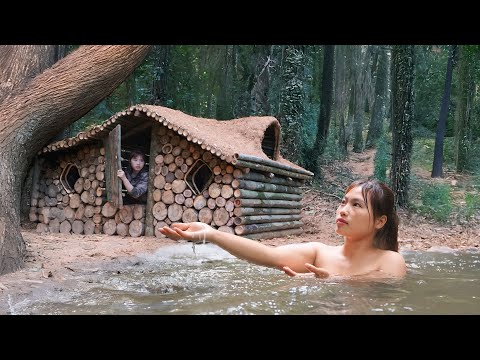build a new sturdy survival shelter, catch stream fish,