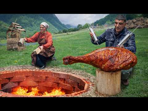 How to Roast Beef Leg with Citrus Marinade in a Village Pit