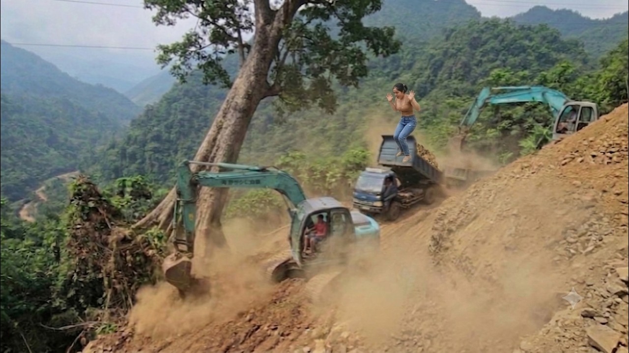 Binh Transporting soil to build roads For villages in the