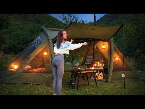 Alone in a Comfortable Shelter Solo Inflatable Tent