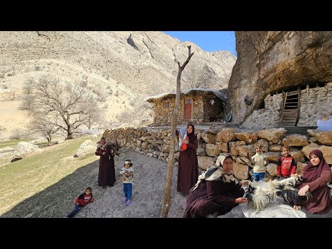 A day with a nomadic family from sunrise to sunset in the