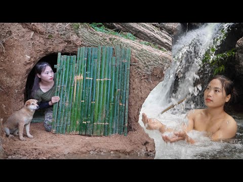 Build an underground survival shelter, catch stream fish,
