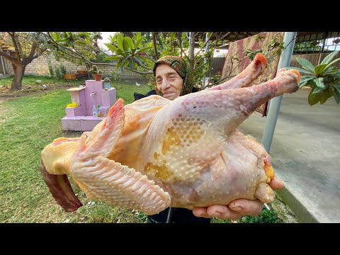 COOKING HUGE TURKEY WITH EGGPLANT SALAD AND BAKE CHOCOLATE