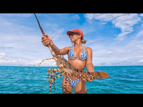 GIANT LOBSTER on the Great Barrier Reef | Catch & Cook |
