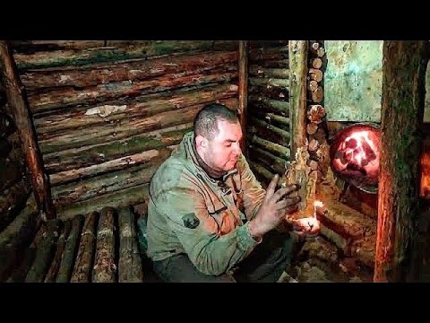 A wood-burning stove from a bucket for a dugout in a wild
