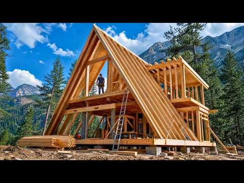 Man Builds $500K Luxury A-Frame House in 9 Months Start