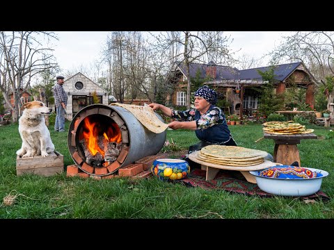 Cooking Spring Kutabs Spring Food from Nature