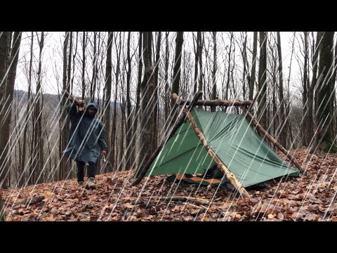 surviving in heavy rainforest-no tent : bushcraft and solo