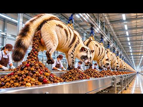 Inside a Massive Civet Coffee Factory How Premium Kopi