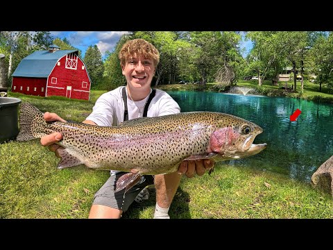 Fishing a Tiny Pond FULL of Trout
