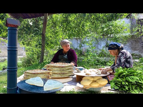 Grandma Cooks Delicious Kutab on Campfire Village Style |