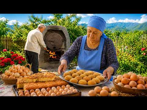 Grandma Bakes Homemade Cookies and Cakes with Jam Syrup