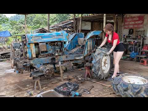 The young woman repaired, restored, and reassembled the