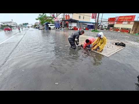 Together they collect debris and plastic that clogs drains