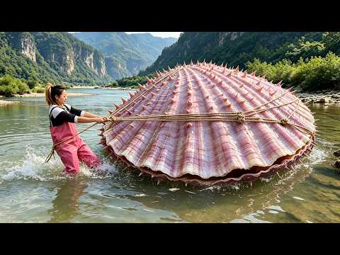 An unparalleled giant spiky pink clam in the world has been