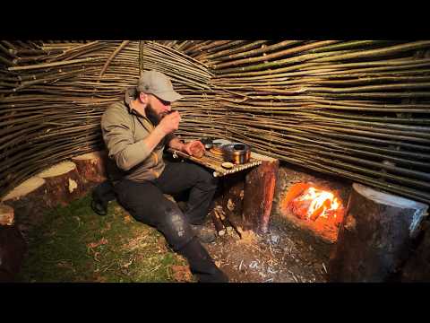 Building a warm and cozy underground shelter with a stove
