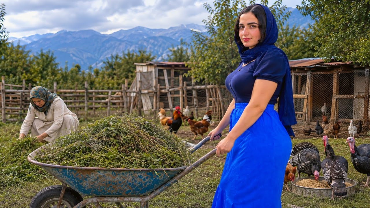 A Day in the Life of Iranian Village Girl Rural Routine