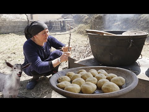 The life in AVAR Dagestan VILLAGE. Making traditional Avar