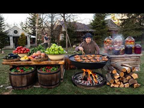 Slow Grilled Chicken on a Saj Pan – Cozy Countryside Cooking