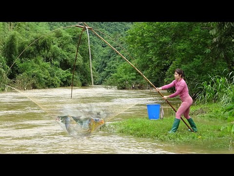 Fishing on the river in flood season, Fishing technique