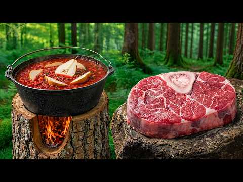 The Perfect Forest Borsch: Cooking Over An Open Log Fire