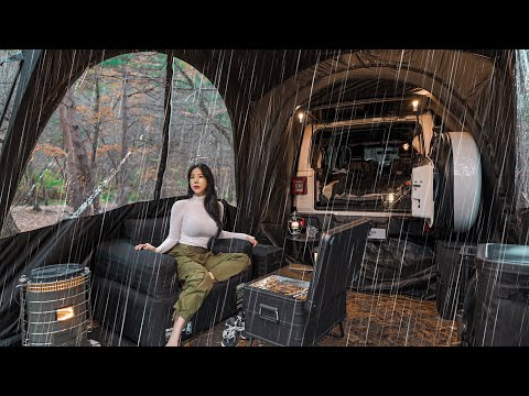 CAMPING IN CHAOS: THE UNEXPECTED DOWNPOURㅣCAR TENTㅣRAINY