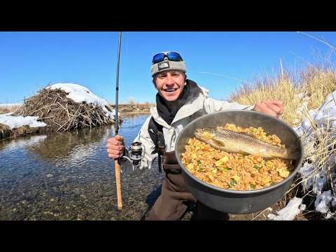 Solo Catch & Cook Brown Trout Fried Rice