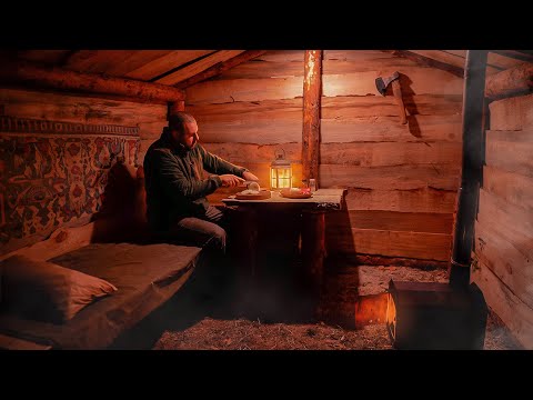 Creating a wooden cabin, Solo bushcraft, Natural materials